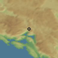 Shaded relief of the 52 km around Ledenice, drawn from the GMTED2010 grid