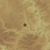 Shaded relief of the 52 km around Lijeska, drawn from the GMTED2010 grid