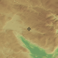 Shaded relief of the 52 km around Liverovići, drawn from the GMTED2010 grid