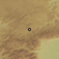 Shaded relief of the 52 km around Bijela Crkva, drawn from the GMTED2010 grid