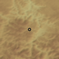 Shaded relief of the 52 km around Lubnice, drawn from the GMTED2010 grid