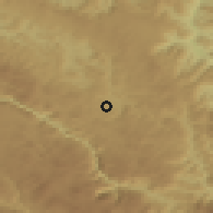 Shaded relief of the 52 km around Maoče, drawn from the GMTED2010 grid