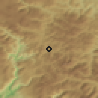 Shaded relief of the 52 km around Mateševo, drawn from the GMTED2010 grid