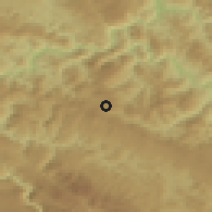 Shaded relief of the 52 km around Metaljka, drawn from the GMTED2010 grid