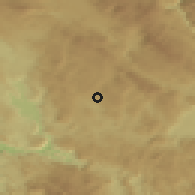 Shaded relief of the 52 km around Miljanići, drawn from the GMTED2010 grid