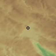 Shaded relief of the 52 km around Miločani, drawn from the GMTED2010 grid