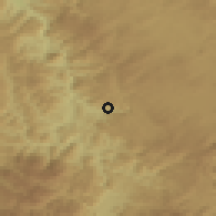 Shaded relief of the 52 km around Mojstir, drawn from the GMTED2010 grid
