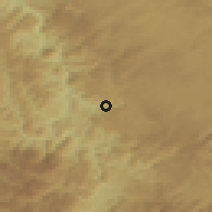 Shaded relief of the 52 km around Mokri Lug, drawn from the GMTED2010 grid