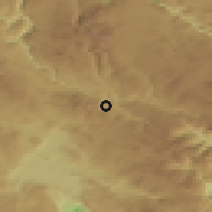 Shaded relief of the 52 km around Mokro, drawn from the GMTED2010 grid