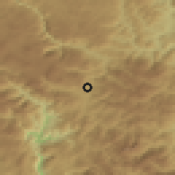 Shaded relief of the 52 km around Moračko Trebaljevo, drawn from the GMTED2010 grid