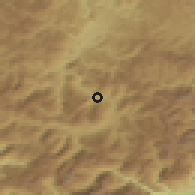 Shaded relief of the 52 km around Murino, drawn from the GMTED2010 grid