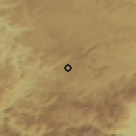 Shaded relief of the 52 km around Murovac, drawn from the GMTED2010 grid