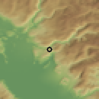Shaded relief of the 52 km around Nabon, drawn from the GMTED2010 grid