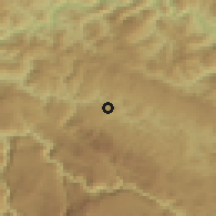 Shaded relief of the 52 km around Nange, drawn from the GMTED2010 grid