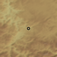 Shaded relief of the 52 km around Petnjica, drawn from the GMTED2010 grid