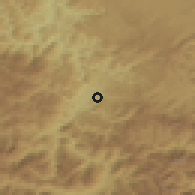 Shaded relief of the 52 km around Petnjik, drawn from the GMTED2010 grid