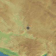 Shaded relief of the 52 km around Petrovići, drawn from the GMTED2010 grid