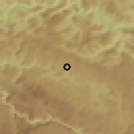 Shaded relief of the 52 km around Pižure, drawn from the GMTED2010 grid