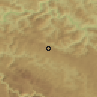Shaded relief of the 52 km around Pliješ, drawn from the GMTED2010 grid
