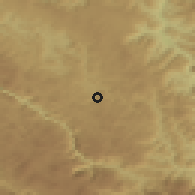 Shaded relief of the 52 km around Podborova, drawn from the GMTED2010 grid