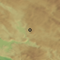 Shaded relief of the 52 km around Podvrš, drawn from the GMTED2010 grid