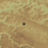 Shaded relief of the 52 km around Potkovač, drawn from the GMTED2010 grid