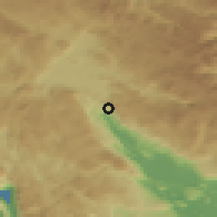 Shaded relief of the 52 km around Povija, drawn from the GMTED2010 grid