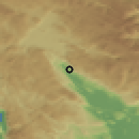Shaded relief of the 52 km around Požar, drawn from the GMTED2010 grid