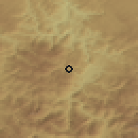Shaded relief of the 52 km around Praćevac, drawn from the GMTED2010 grid