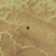 Shaded relief of the 52 km around Pračica, drawn from the GMTED2010 grid