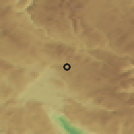 Shaded relief of the 52 km around Praga, drawn from the GMTED2010 grid