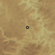 Shaded relief of the 52 km around Babaići, drawn from the GMTED2010 grid