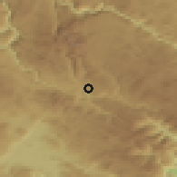 Shaded relief of the 52 km around Previš, drawn from the GMTED2010 grid