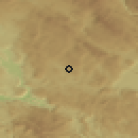 Shaded relief of the 52 km around Prigradina, drawn from the GMTED2010 grid