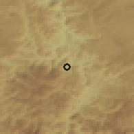 Shaded relief of the 52 km around Prijelozi, drawn from the GMTED2010 grid