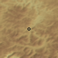 Shaded relief of the 52 km around Prisoja, drawn from the GMTED2010 grid
