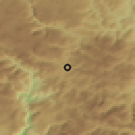 Shaded relief of the 52 km around Radigojno, drawn from the GMTED2010 grid