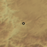 Shaded relief of the 52 km around Radmanci, drawn from the GMTED2010 grid