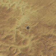 Shaded relief of the 52 km around Radmuževići, drawn from the GMTED2010 grid