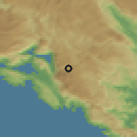 Shaded relief of the 52 km around Raičevići, drawn from the GMTED2010 grid