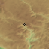Shaded relief of the 52 km around Redice, drawn from the GMTED2010 grid