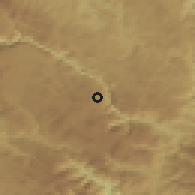 Shaded relief of the 52 km around Rudanci, drawn from the GMTED2010 grid