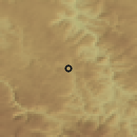 Shaded relief of the 52 km around Sadići, drawn from the GMTED2010 grid