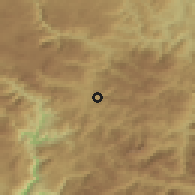 Shaded relief of the 52 km around Selišta, drawn from the GMTED2010 grid