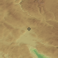 Shaded relief of the 52 km around Šipačno, drawn from the GMTED2010 grid