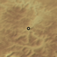 Shaded relief of the 52 km around Slatina, drawn from the GMTED2010 grid