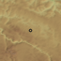 Shaded relief of the 52 km around Šljivansko, drawn from the GMTED2010 grid