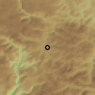 Shaded relief of the 52 km around Smailagića Polje, drawn from the GMTED2010 grid