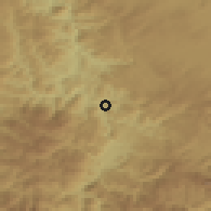 Shaded relief of the 52 km around Srđevac, drawn from the GMTED2010 grid