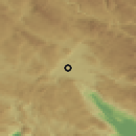 Shaded relief of the 52 km around Štedim, drawn from the GMTED2010 grid